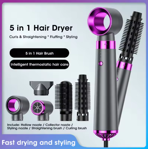5 In 1 Hair Dryer Hot Air Comb